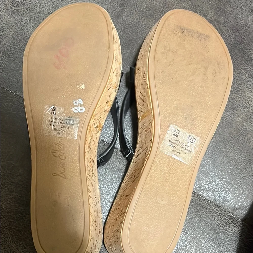 Sam Edelman Women's Black Leather Sandals - Picture 3 of 5